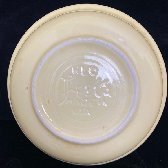 Vintage HLC Fiestaware Pale Yellow 7” Cereal/Soup Bowl Made in USA - Picture 4 of 13